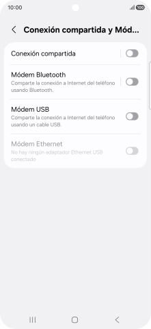 Pulsa Conexión compartida.