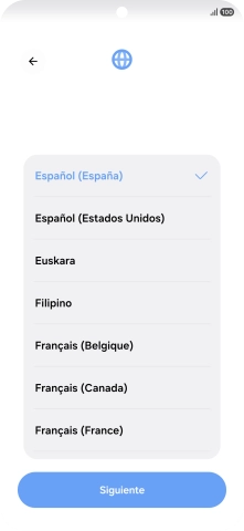 Pulsa el idioma deseado.