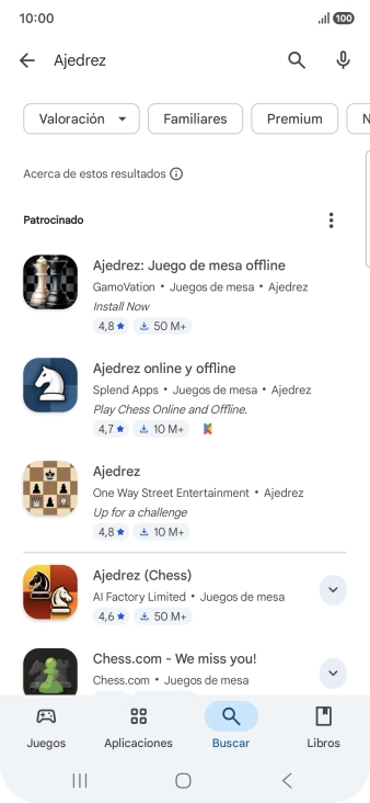 Pulsa la app deseada.