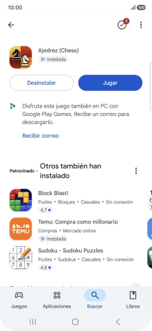 Pulsa la tecla de inicio para terminar y regresar a la pantalla de inicio.