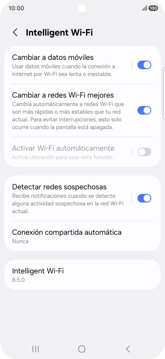 Pulsa el indicador junto a 