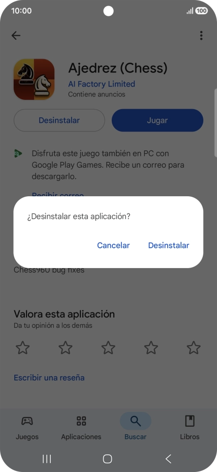 Pulsa Desinstalar.