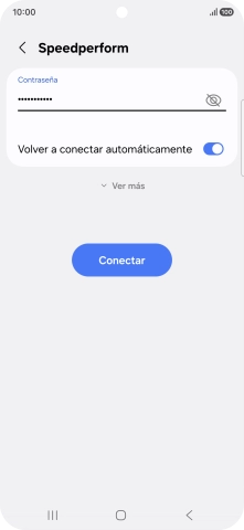 Introduce la contraseña de la red wifi y pulsa Conectar.