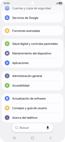 Pulsa Administración general.