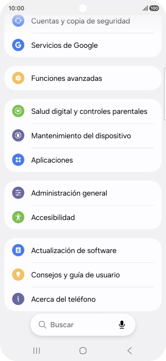Pulsa Administración general.