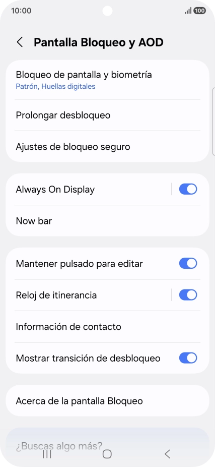 Pulsa Bloqueo de pantalla y biometría e introduce el código de seguridad extra que has creado anteriormente.