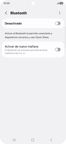Pulsa el indicador para activar la función.