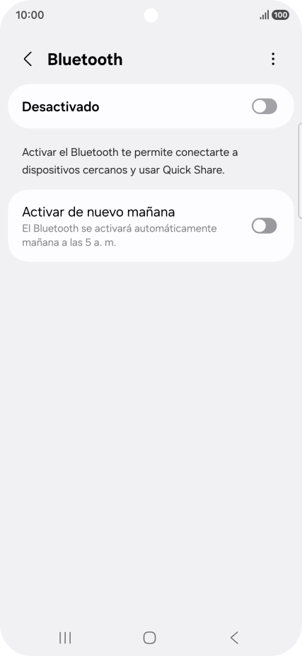 Pulsa el indicador para activar la función.