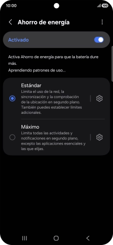 Pulsa el ajuste deseado.