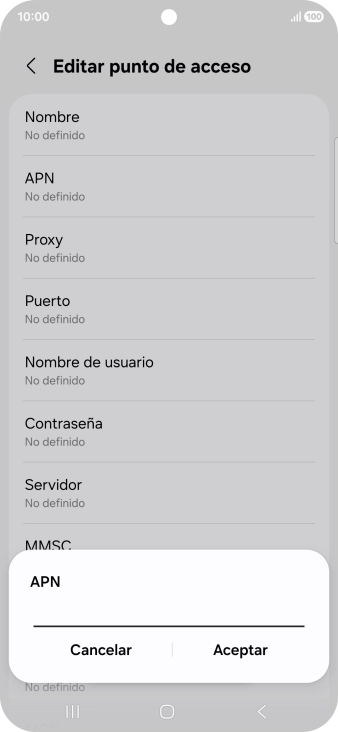 Introduce airtelwap.es y pulsa Aceptar.