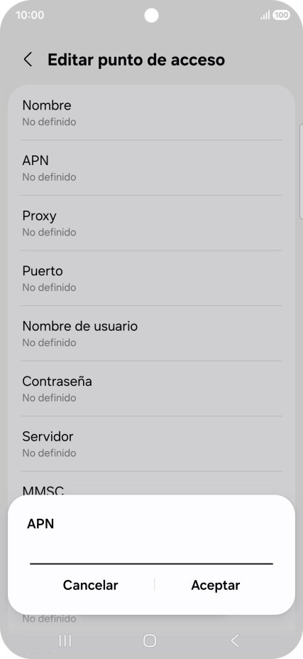 Introduce airtelwap.es y pulsa Aceptar.