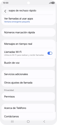 Pulsa Servicios adicionales.