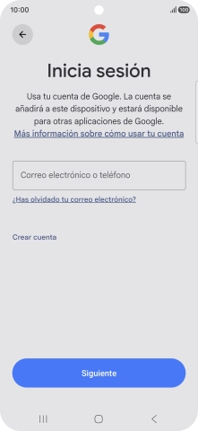 Si no tienes una cuenta de Google, pulsa Crear cuenta y sigue las indicaciones de la pantalla para ver cómo crear una cuenta nueva.