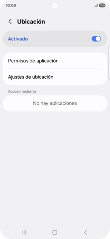 Pulsa Permisos de aplicación.