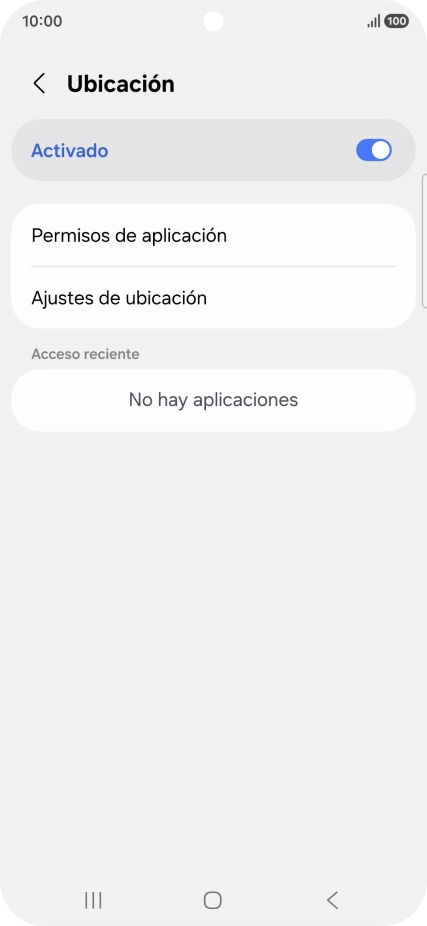 Pulsa Permisos de aplicación.