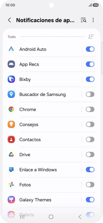 Pulsa el icono de filtro.
