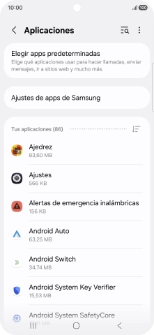 Pulsa la app deseada.