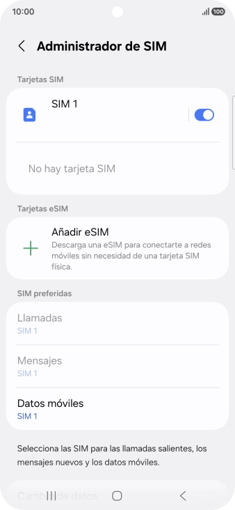 Pulsa Añadir eSIM.