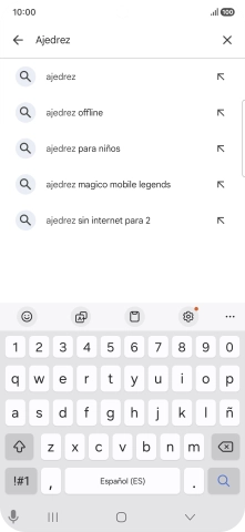 Introduce el nombre del tema o de la app y pulsa el icono de búsqueda.
