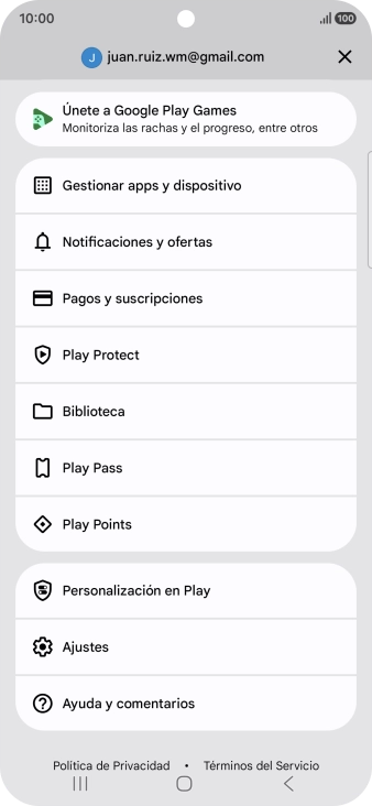 Pulsa Gestionar apps y dispositivo.