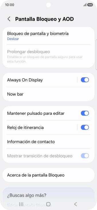 Pulsa Bloqueo de pantalla y biometría.