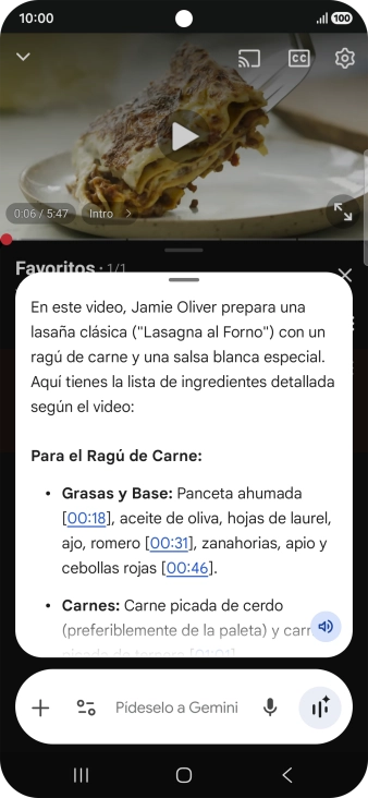 La respuesta de Gemini a tu pregunta se visualiza ahora en la pantalla.