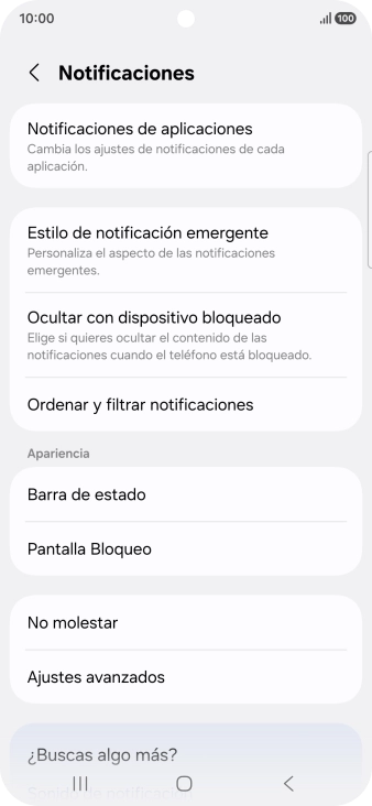 Pulsa Notificaciones de aplicaciones.
