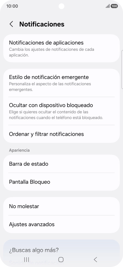 Pulsa Notificaciones de aplicaciones.