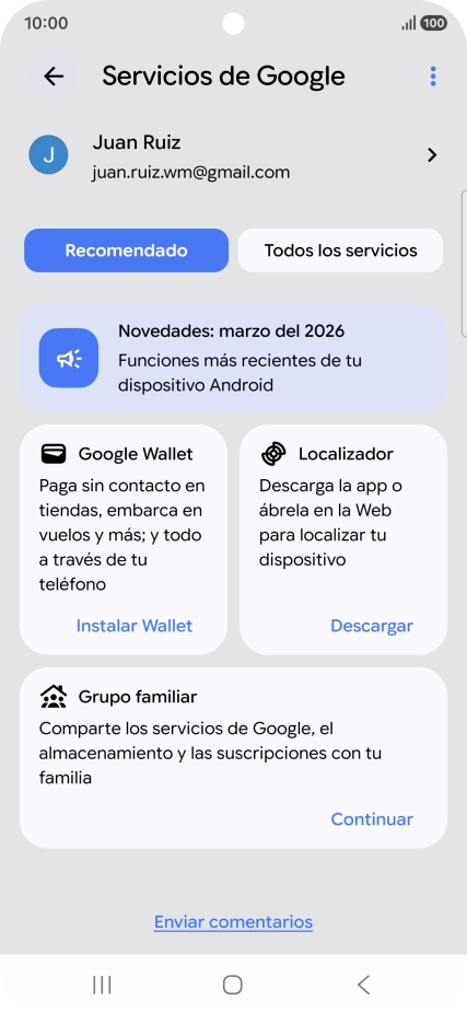 Pulsa Todos los servicios.