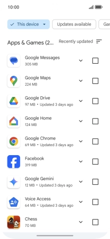 Press the required app.