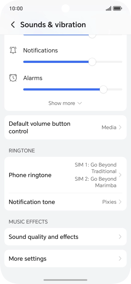 Press Phone ringtone. Press Phone ringtone.