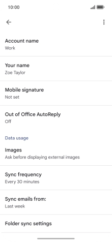 Press Account name and key in the required name.