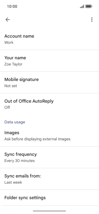 Press Account name and key in the required name.