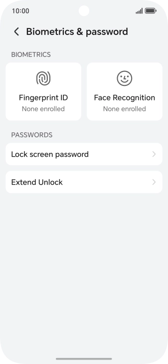 Press Fingerprint ID.