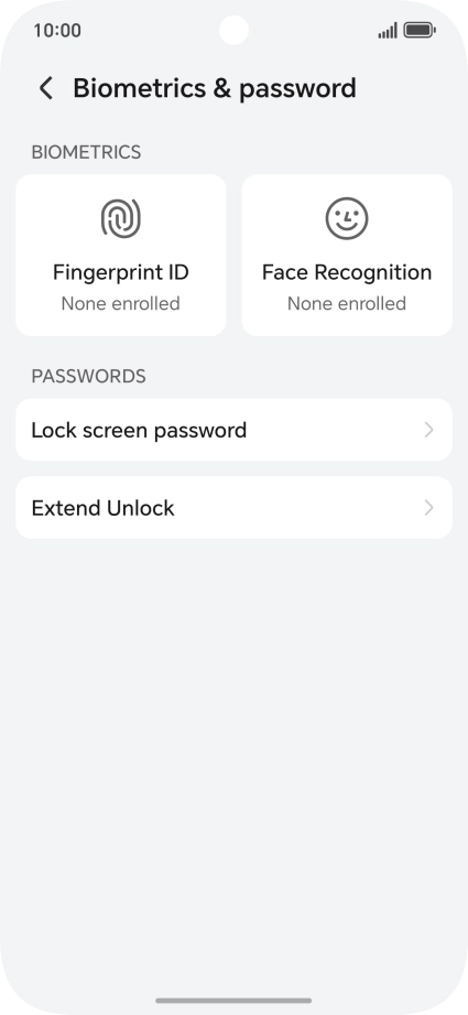 Press Fingerprint ID.