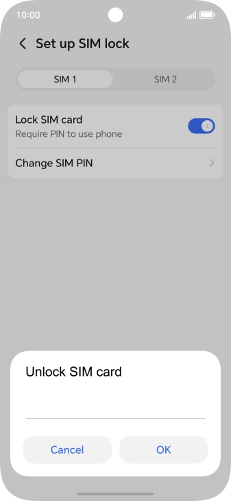 Key in your PIN and press OK.