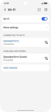 Press the connected Wi-Fi network.