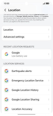 Press Location Accuracy.