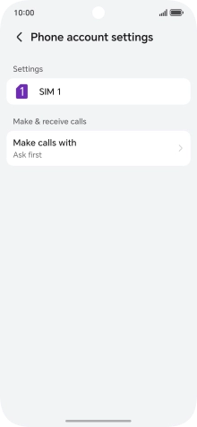 Press the name of the SIM.