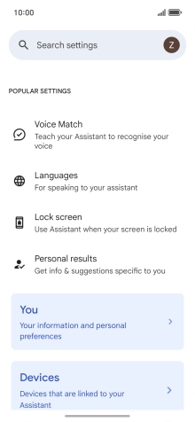 Press Voice Match and follow the instructions on the screen to turn automatic activation of Google Assistant on or off.