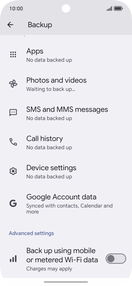 Press the indicator next to 