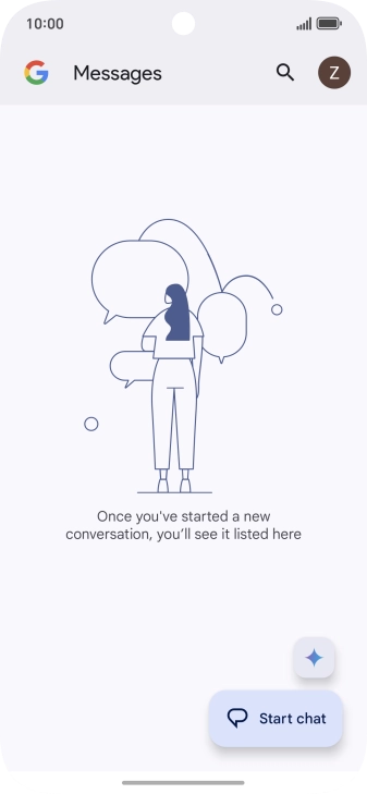 Press the profile icon. Press the profile icon.