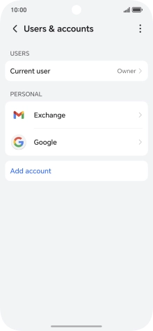 Press the required account type.