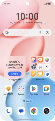 When the battery charging icon is displayed, the battery is charging.