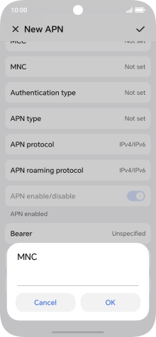 Key in 15 and press OK.