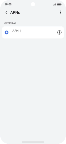Press the menu icon.