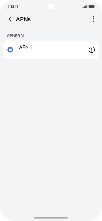 Press the menu icon.
