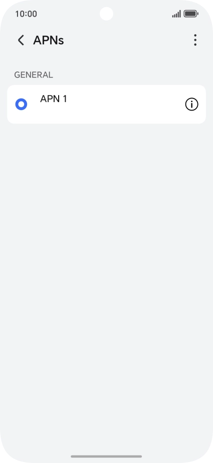 Press the menu icon.