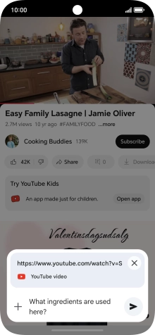 Follow the instructions on the screen to type or speak the required question for the video.