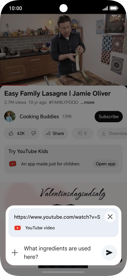 Follow the instructions on the screen to type or speak the required question for the video.